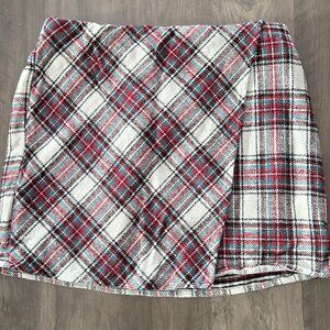 Girls Christmas Plaid Skirt - Size XL